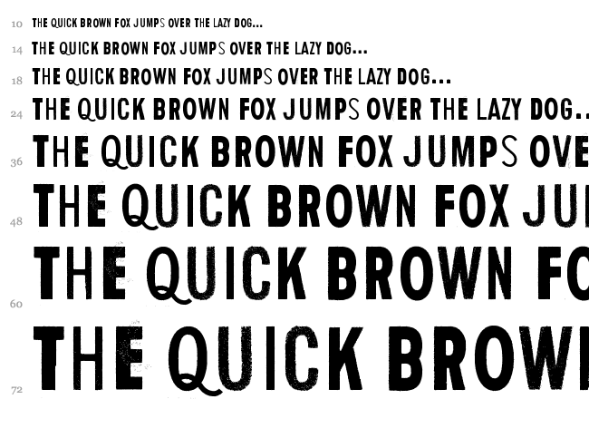 Human Error font waterfall